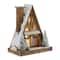 16.5" Vintage A-Frame Ski Lodge Lighted Tabletop Town Décor